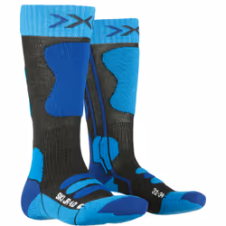 X-SOCKS Ski Junior, Calzini da corsa, Nero, Blu, Bambino, Unisex, 27 - 30, Sci