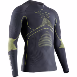 X-BIONIC Energy Accumulator 4.0, Camicia, Adulto, Maschio, Nero, Giallo, Charcoal / Yellow, Monocromatico