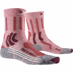 X-SOCKS Trek X Linen, Calzini da corsa, Borgogna, Grigio, Rosa, Adulto, Femmina, 35/36, Trekking