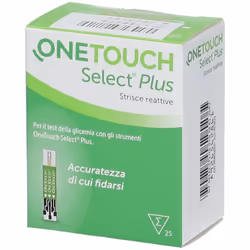 Onetouch Select Plus Strisce per Misurazione Glicemia 25 Pezzi