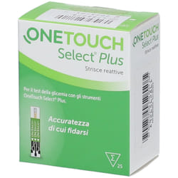 Onetouch Select Plus Strisce per Misurazione Glicemia 25 Pezzi