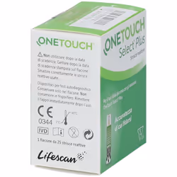 Onetouch Select Plus Strisce per Misurazione Glicemia 25 Pezzi