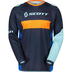 Scott 350 Race Evo 2023 Maglia Motocross, blu-arancione, dimensione L per uomo