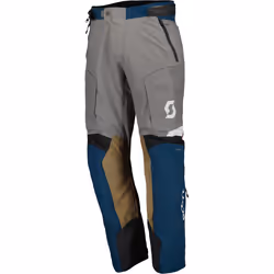 Scott Dualraid Dryo Pantaloni Tessili Motociclistici, grigio-blu, dimensione S per uomo
