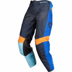 Scott 350 Race Evo 2023 Pantaloni Motocross, blu-arancione, dimensione 30 per uomo