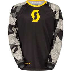 Scott 350 Camo Evo Maglia Motocross Bambino, nero-giallo, dimensione XS per bambini
