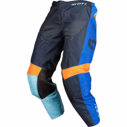 Scott 350 Race Evo 2023 Pantaloni Motocross per bambini, blu-arancione, dimensione XL