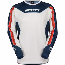 Scott Evo Dirt Maglia Motocross, bianco-rosso, dimensione 2XL per uomo