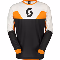 Scott Evo Track Maglia Motocross, nero-bianco-arancione, dimensione XL per uomo