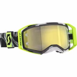 Scott Prospect 2.0 Occhiali da motocross, nero-grigio-giallo per uomo