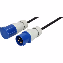 Max Hauri AG 163894, 1,5 m, Interno/esterno, IP44, Resistente agli spruzzi, Nero, Blu, 1 presa(e) AC