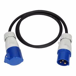 Max Hauri AG 163894 prolunghe e multiple 1,5 m 1 presa(e) AC Interno/esterno Nero, Blu