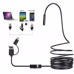 Endoscopio Impermeabile 3 In 1 - 5 Mt. - Videocamera Di Ispezione Usb (Y101)