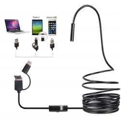 No Brand - Endoscopio Impermeabile 3 In 1 - 5 Mt. - Videocamera Di Ispezione Usb (Y101)