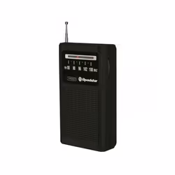 Roadstar TRA-1230/BK, Portatile, Analogico, 1-via, 3,5 mm, Nero, Esterno