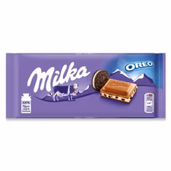 Milka Oreo, Cioccolato al latte, 100 g, 2329 kJ, 558 kcal, 35 g, 19 g
