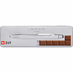 Caran d-Ache 849.752 penna a sfera Blu Penna a sfera retrattile a clip 1 pz