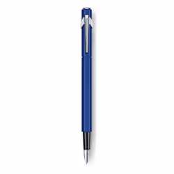 Caran d-Ache Plume Classic, Blu, Sistema di riempimento della cartuccia, Blu, Alluminio, Medio, 1 pz