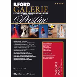 Ilford Prestige Smooth Pearl, Perlato, 310 g/m², 100 fogli, 10.2x15.2cm