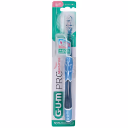 GUM Pro Sensitive Spazzolino Ultra Soft è ideale per denti e gengive sensibili. Setole angolate bi-livello e punte ultrasotti ...