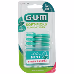 Gum Soft Picks Comfort è uno scovolino che rimuove delicatamente e in sicurezza placca e residui di cibo tra i denti grazie a ...