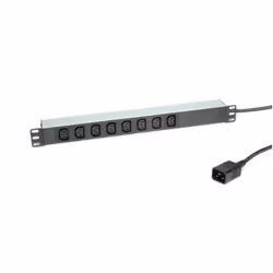ROLINE 19.07.1627, 2 m, Interno, Accoppiatore C13, Alluminio, Alluminio, 8 presa(e) AC