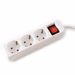 VALUE 19.99.1078, 6 m, Interno, 1,5 mm², Bianco, 3 presa(e) AC, 250 V