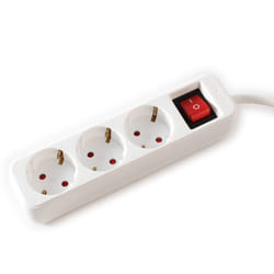 VALUE 19.99.1078 prolunghe e multiple 6 m 3 presa(e) AC Interno Bianco