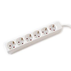VALUE 19.99.1080 prolunghe e multiple 1,5 m 6 presa(e) AC Interno Bianco