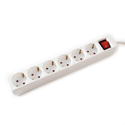 VALUE 19.99.1085 prolunghe e multiple 3 m 6 presa(e) AC Interno Bianco