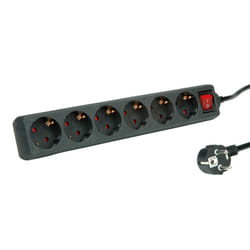 ROLINE 19.07.1077 prolunghe e multiple 10 m 6 presa(e) AC Interno Nero