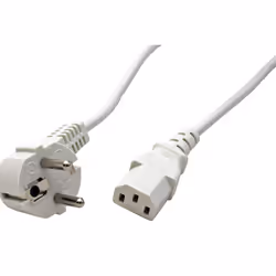 VALUE 19.99.1016 cavo di alimentazione Bianco 0,6 m CEE7/7 IEC 320