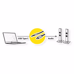 ROLINE 12033218 cavo audio 3 m 3.5mm USB tipo-C Nero - Vista aggiuntiva 5