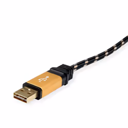 ROLINE 11.02.9060 cavo USB USB 2.0 0,8 m USB A USB C Nero, Oro - Vista aggiuntiva 4