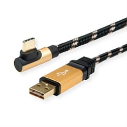 ROLINE 11.02.9062 cavo USB USB 2.0 3 m USB A USB C Nero, Oro
