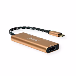 ROLINE 12.02.1119 replicatore di porte e docking station per laptop Cablato USB 3.2 Gen 2 (3.1 Gen 2) Type-C Oro - Vista aggiuntiva 3