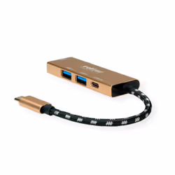 ROLINE 12.02.1119 replicatore di porte e docking station per laptop Cablato USB 3.2 Gen 2 (3.1 Gen 2) Type-C Oro - Vista aggiuntiva 4
