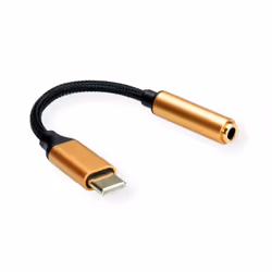 ROLINE 12.03.3223 cavo per cellulare Nero, Oro 0,13 m USB C 3.5mm - Vista aggiuntiva 3