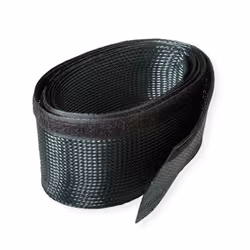 ROLINE 19.08.3161, Fascetta con gancio e anello, PVC, Nero, 2500 mm