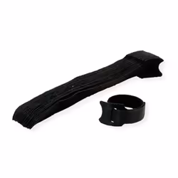 VALUE 25.99.5240 fascetta Fascetta con gancio e anello Nero 20 pz