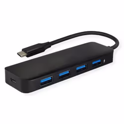 VALUE 14.99.5039, USB 3.2 Gen 1 (3.1 Gen 1) Type-C, USB 3.2 Gen 1 (3.1 Gen 1) Type-A, 5000 Mbit/s, Nero, Alluminio, USB