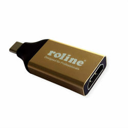 ROLINE 12.03.3231 adattatore per inversione del genere dei cavi USB Type-C HDMI Nero, Oro
