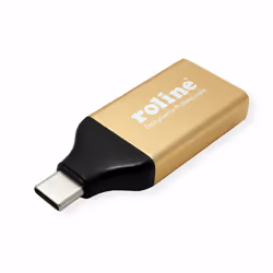 ROLINE 12.03.3231 adattatore per inversione del genere dei cavi USB Type-C HDMI Nero, Oro