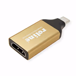 ROLINE 12.03.3231 adattatore per inversione del genere dei cavi USB Type-C HDMI Nero, Oro