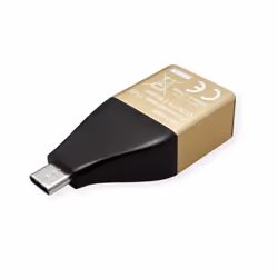 ROLINE 12.02.1111 adattatore per inversione del genere dei cavi USB Type C RJ-45 Nero, Oro