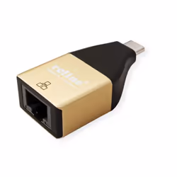 ROLINE 12.02.1111 adattatore per inversione del genere dei cavi USB Type C RJ-45 Nero, Oro - Vista aggiuntiva 4