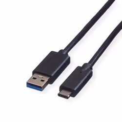 Secomp 11.44.9011, 1 m, USB A, USB C, USB 3.2 Gen 1 (3.1 Gen 1), 5 Gbit/s, Nero