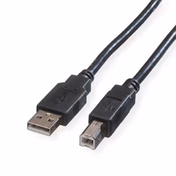Secomp 11.44.8808, 0,8 m, USB A, USB B, USB 2.0, 0,48 Gbit/s, Nero