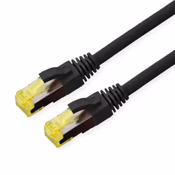 ROLINE 21.15.0759, 10 m, Cat6a, S/FTP (S-STP), RJ-45, RJ-45, Nero