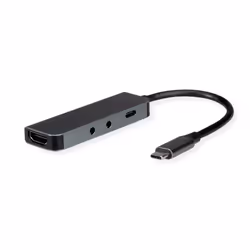 ROLINE 12021125, Cablato, USB 3.2 Gen 1 (3.1 Gen 1) Type-C, 100 W, Grigio, 3840 x 2160 Pixel, 60 Hz